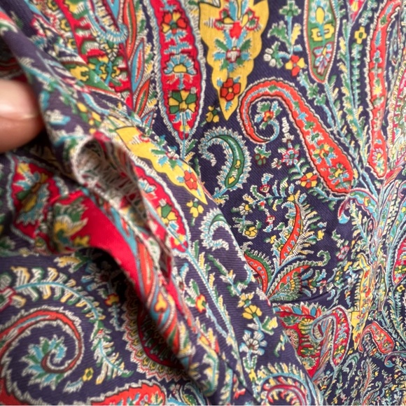 David Chase Collections Paisley Button Down Shirt Multicolor Boho Maximalist MED - Picture 6 of 6